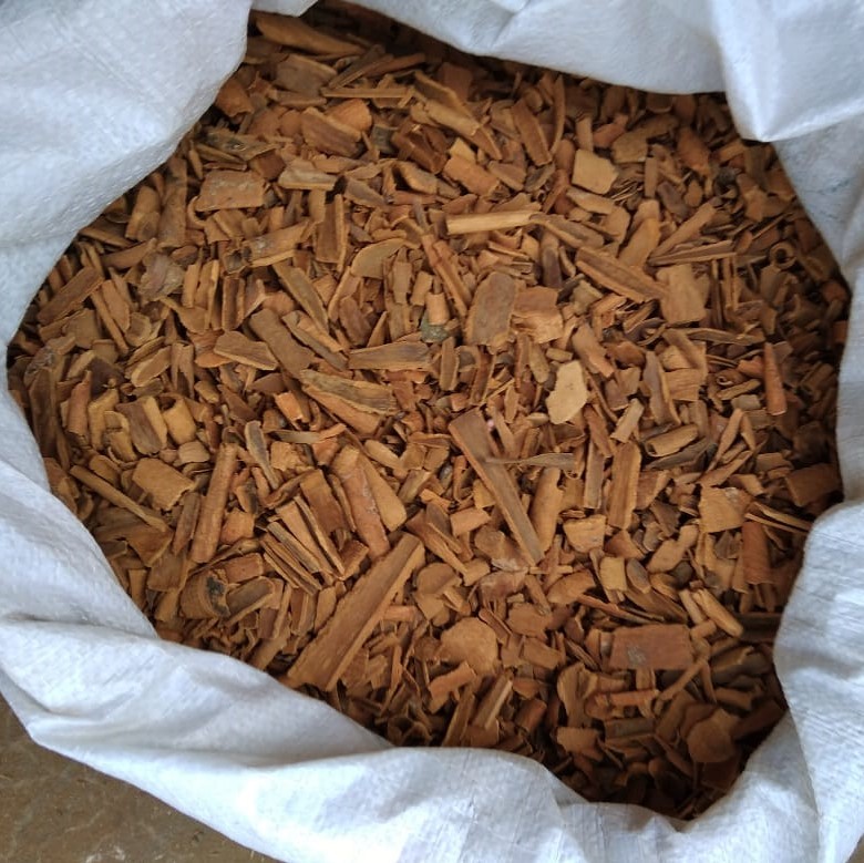 Cassia pieces prepared for processing